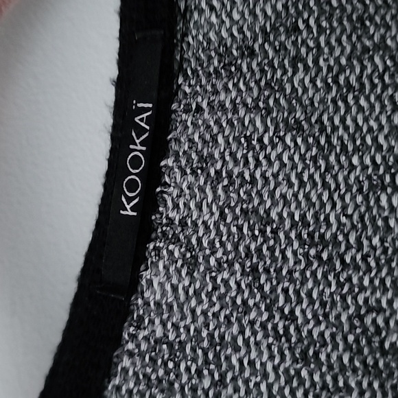 Kookai Cotton Blend Melange Knit Open Knit Cardigan - Picture 2 of 8